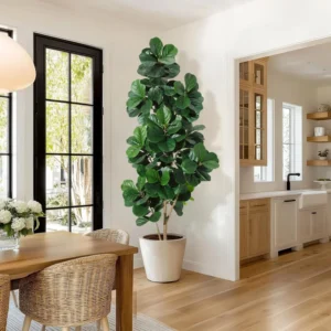 7FT Fiddle Leaf Fig Tree Artificial With 141 Leaves - Realistic Faux Ficus Lyrata Trees